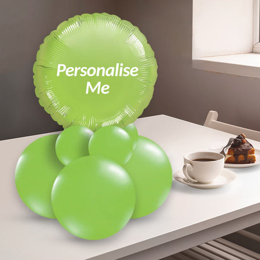 Lime Green Table Centrepiece - Air Filled Centrepiece | Small Indoor Plants