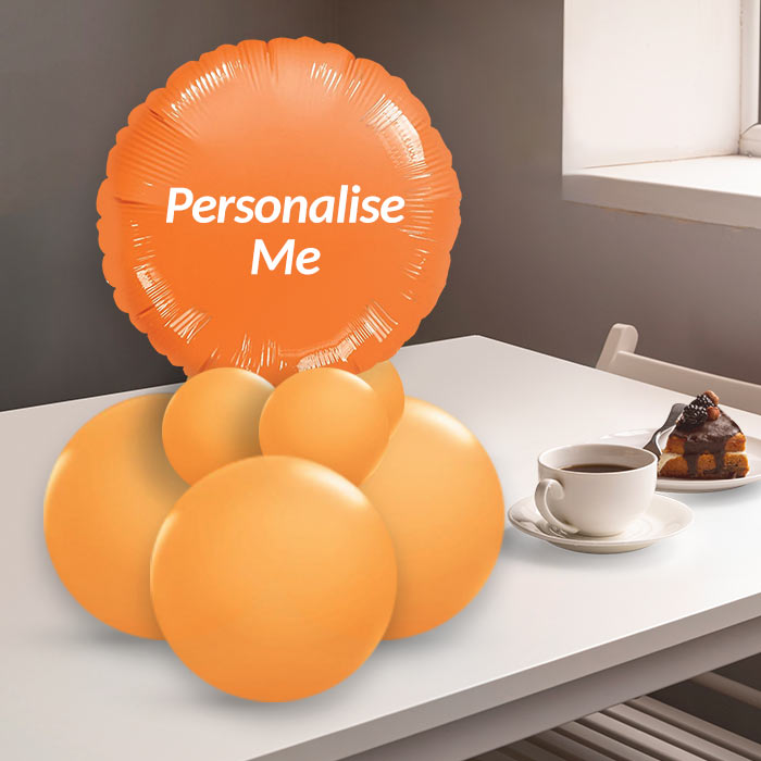 Orange Table Centrepiece - Air Filled Centrepiece | Small Indoor Plants