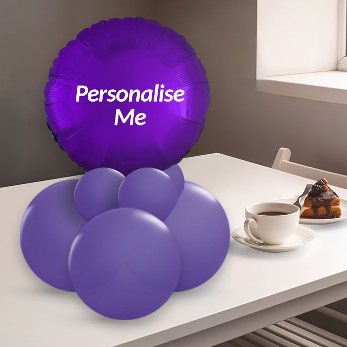 Purple Table Centrepiece - Air Filled Centrepiece | Small Indoor Plants