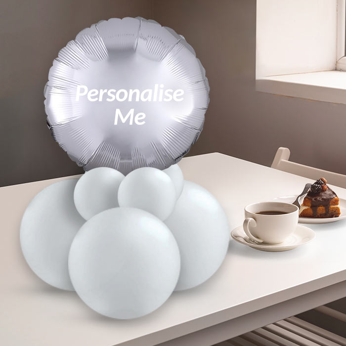 Silver Table Centrepiece - Air Filled Centrepiece | Small Indoor Plants