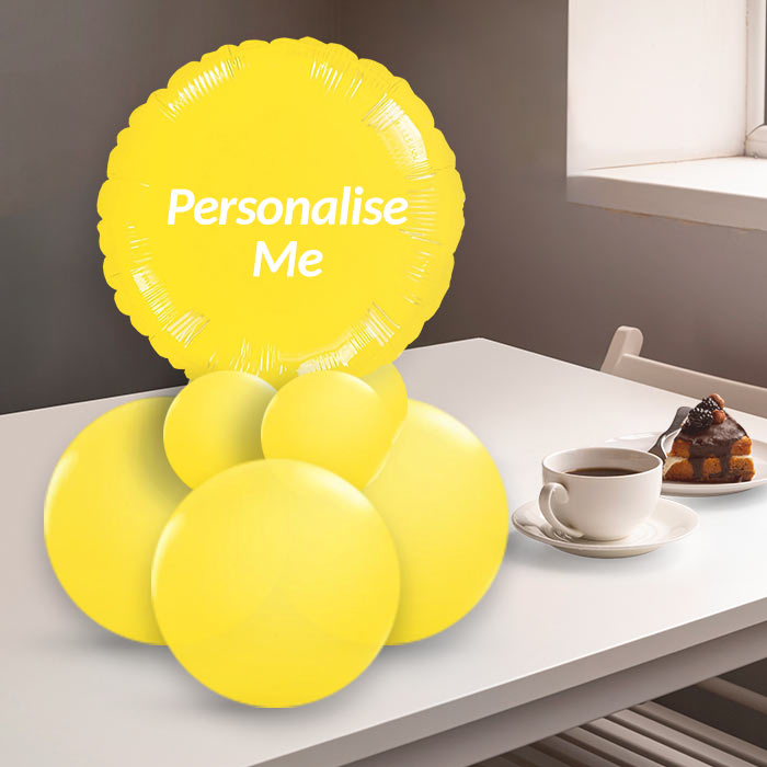 Yellow Table Centrepiece - Air Filled Centrepiece | Small Indoor Plants