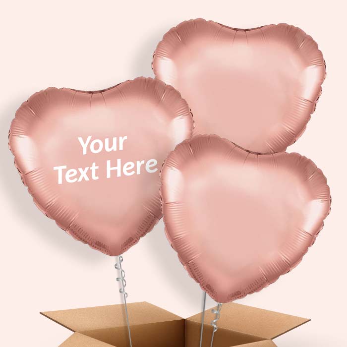 Rose Gold Heart Shaped  Balloon in a Box