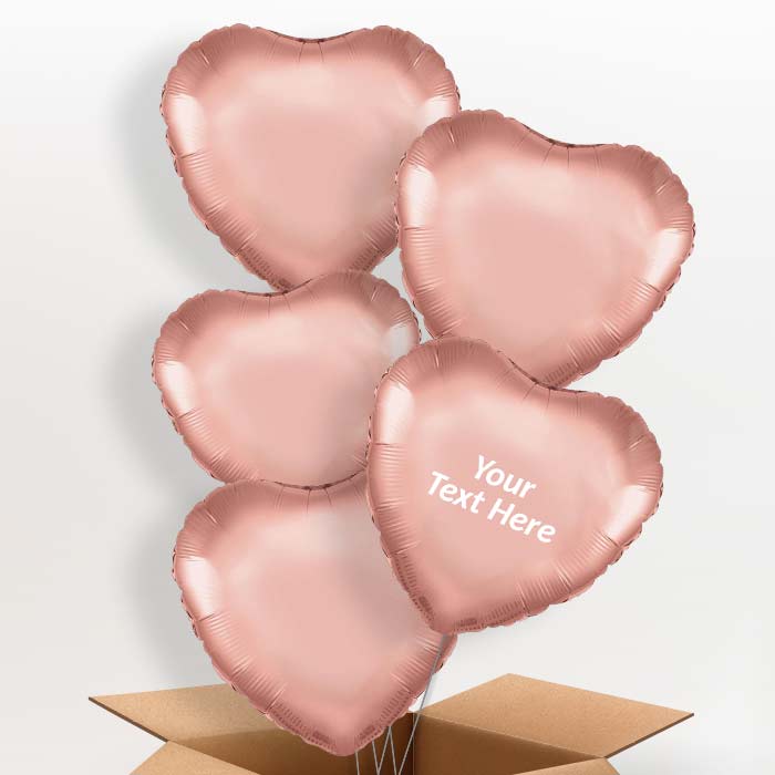 Rose Gold Heart Shaped  Balloon in a Box