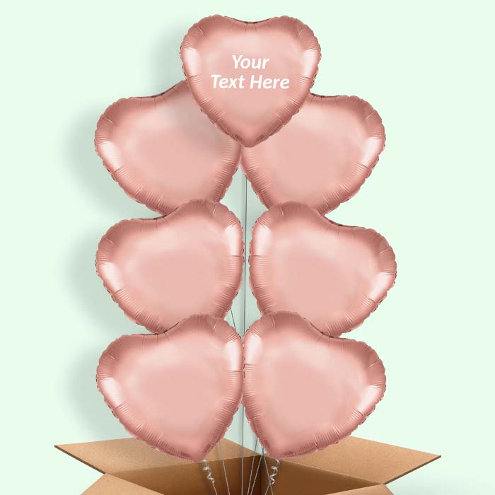 Rose Gold Heart Shaped  Balloon in a Box