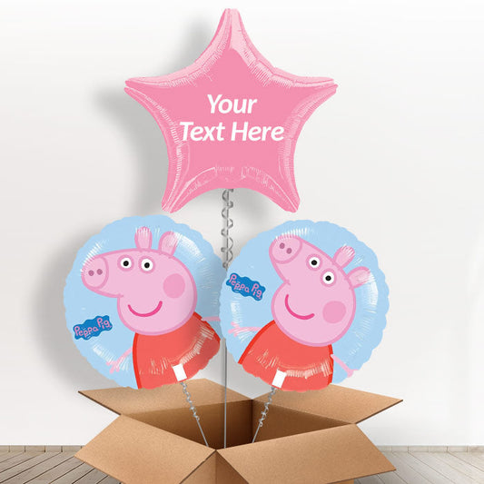 Personalised Peppa Pig Balloons in a Box - Balloon Trio | Small Indoor Plants