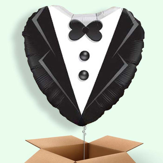 Wedding Tuxedo Balloons in a Box