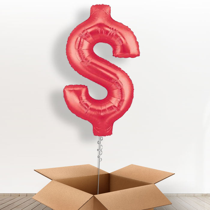 Red Giant Dollar Balloon in a Box - Giant Balloon | Small Indoor Plants