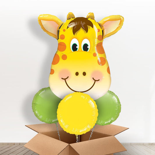 Giant Giraffe Balloon in a Box - With 3 Plain Balloons | Small Indoor Plants