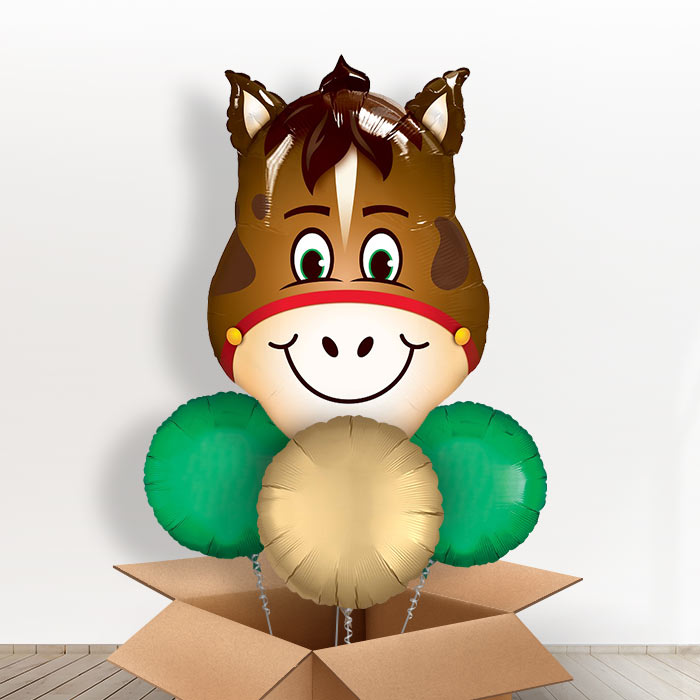 Giant Head Horse Balloon in a Box Gift