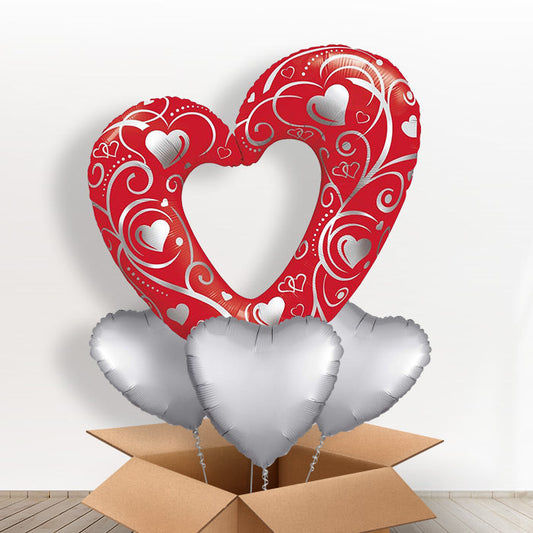 Giant Red Heart Shaped Balloons in a Box