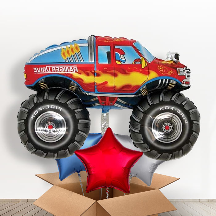 Giant Monster Truck Balloons in a Box