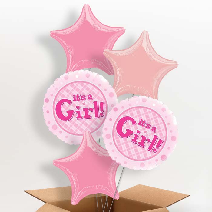 New Baby Balloon Gift in a Box (It's a Girl)