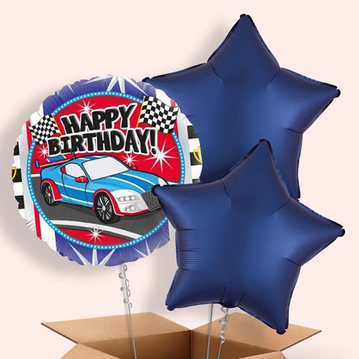 Race Car Balloons in a Box