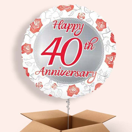 40th Wedding Anniversary Balloons in a Box