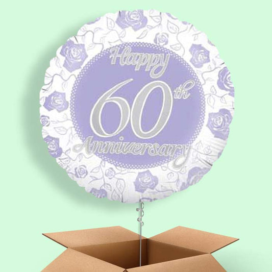 60th Wedding Anniversary Balloons in a Box