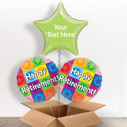 Stars Personalised Retirement Balloons in a Box - Balloon Trio | Small Indoor Plants