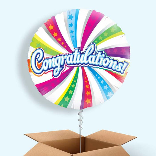 Congratulation Swirls Balloons in a Box