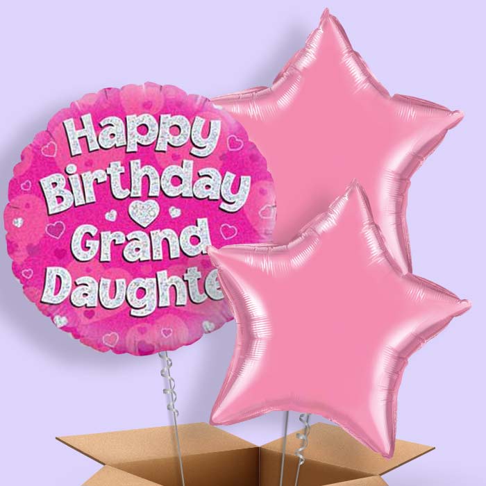 Grandaughter Balloon in a Box - Happy Birthday