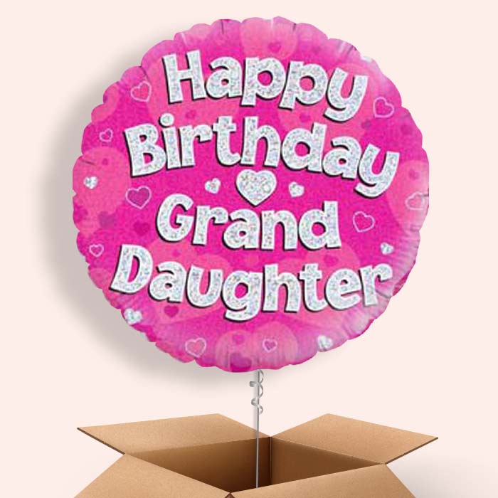 Grandaughter Balloon in a Box - Happy Birthday