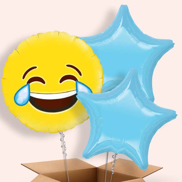 Emoji LOL Helium Balloons Delivered in a Box