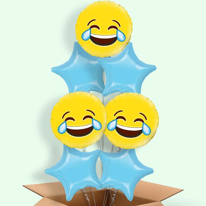 Emoji LOL Helium Balloons Delivered in a Box