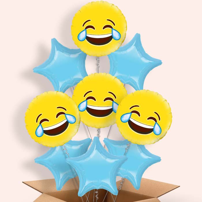 Emoji LOL Helium Balloons Delivered in a Box