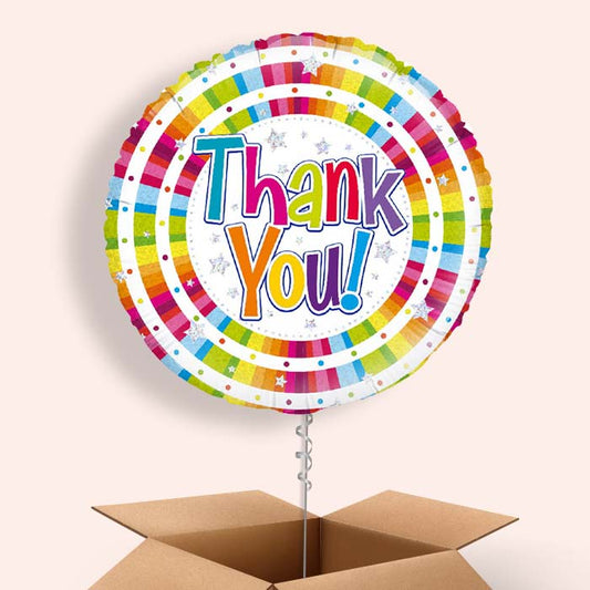 Striped Thank You Balloons in a Box