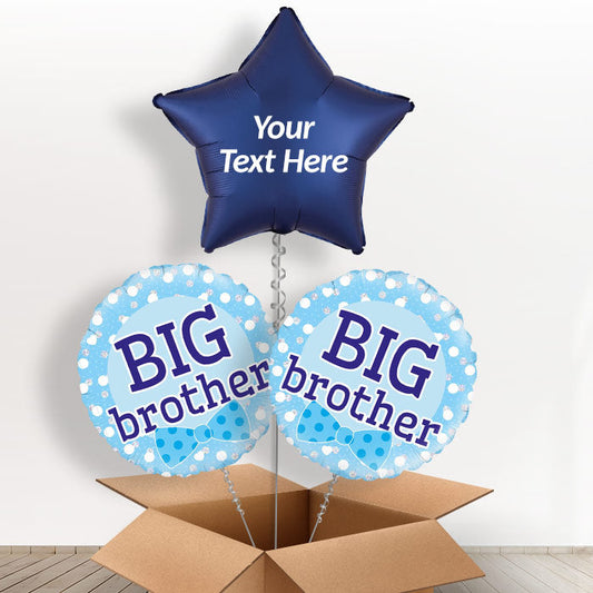 Personalised Big Brother Announcement Balloon Bouquet - Balloon Trio | Small Indoor Plants