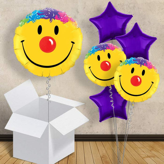 Clown Balloons Delivered in a Box - 1 Balloon | Small Indoor Plants
