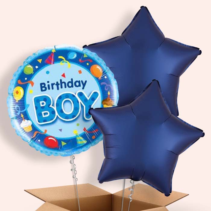 Birthday Boy Celebration Balloon in a Box