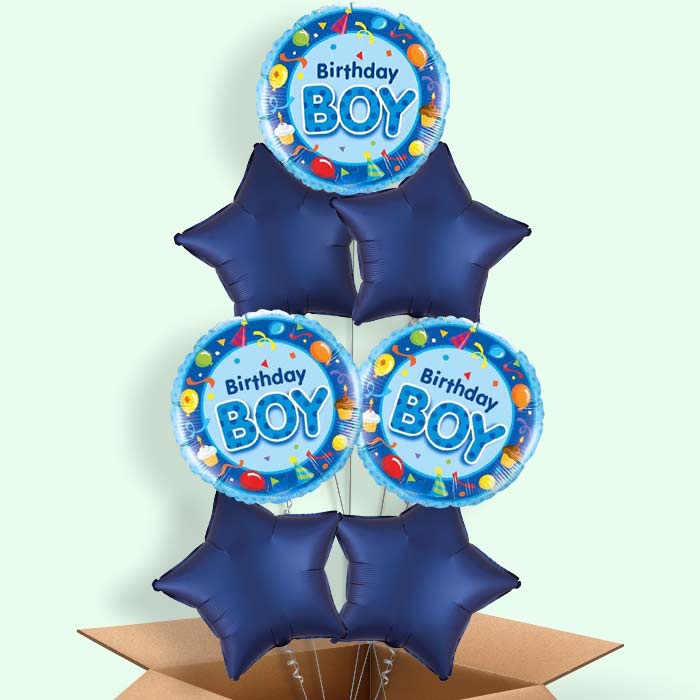 Birthday Boy Celebration Balloon in a Box