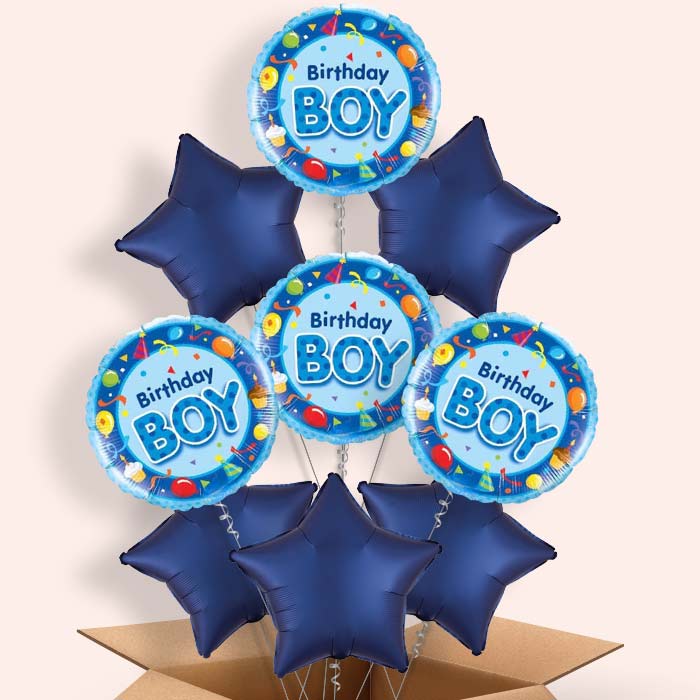 Birthday Boy Celebration Balloon in a Box