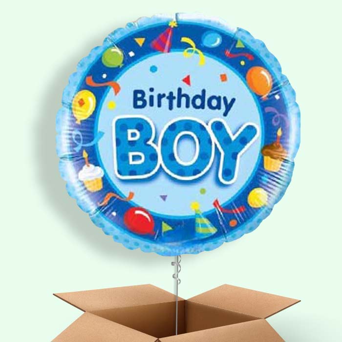 Birthday Boy Celebration Balloon in a Box