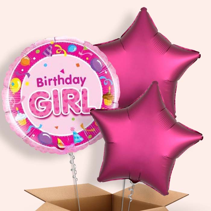 Birthday Girl Celebration Balloon in a Box