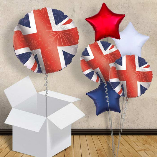 Union Jack Balloons in a Box - 1 Balloon | Small Indoor Plants