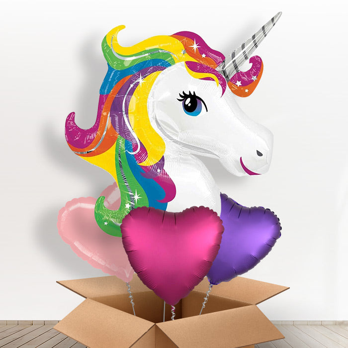 Giant Unicorn Head Balloon in a Box Gift