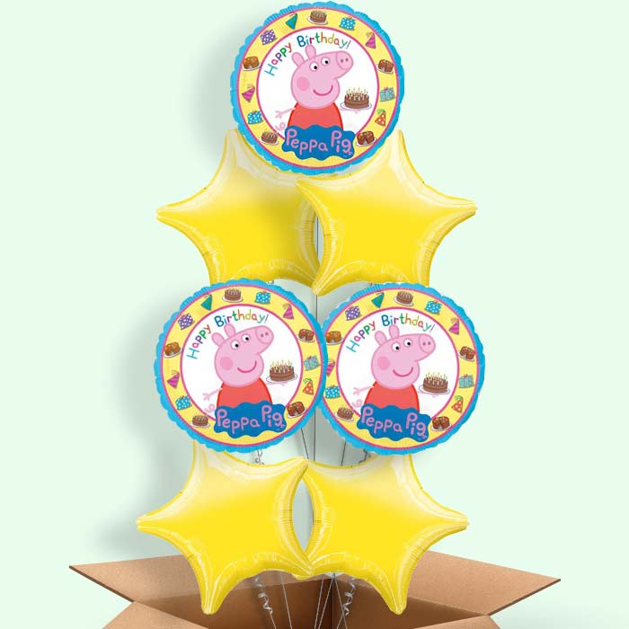 Peppa Pig Birthday Balloons in a Box