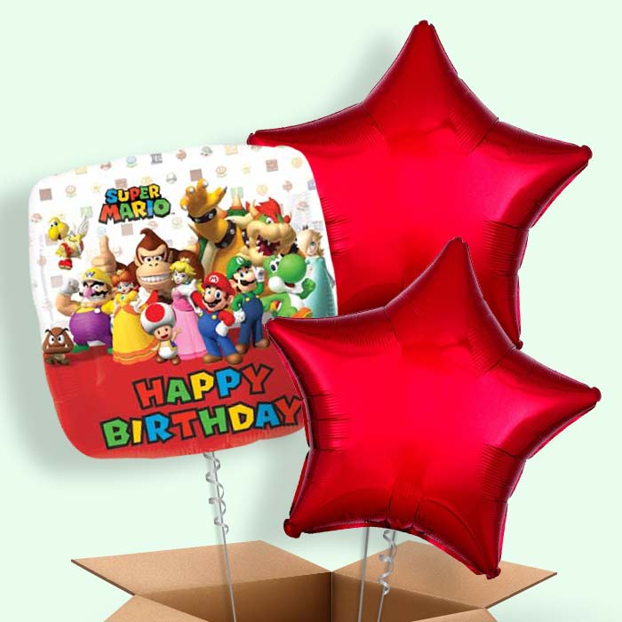 Super Mario Balloons in a Box (Happy Birthday)