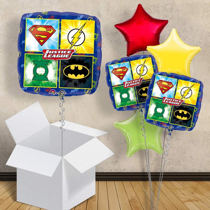 Justice League Symbols Balloon in a Box - 1 Balloon | Small Indoor Plants