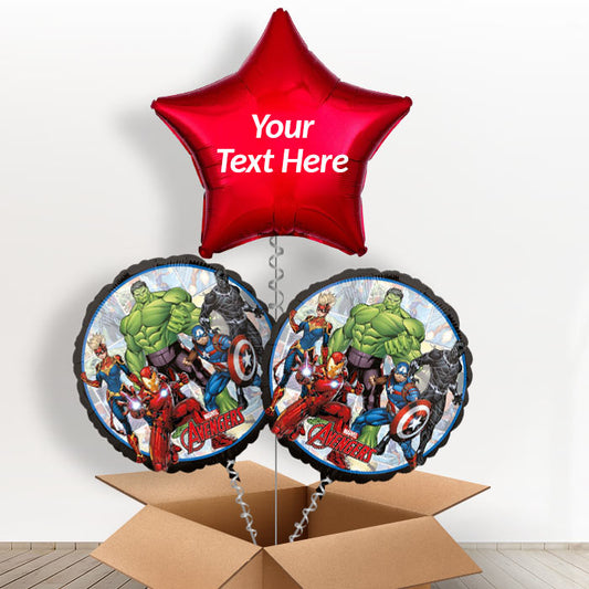 Personalised Marvel Avengers Helium Balloons - Balloon Trio | Small Indoor Plants