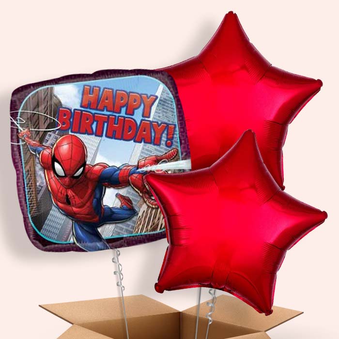 Spiderman Balloon in a Box (Happy Birthday)