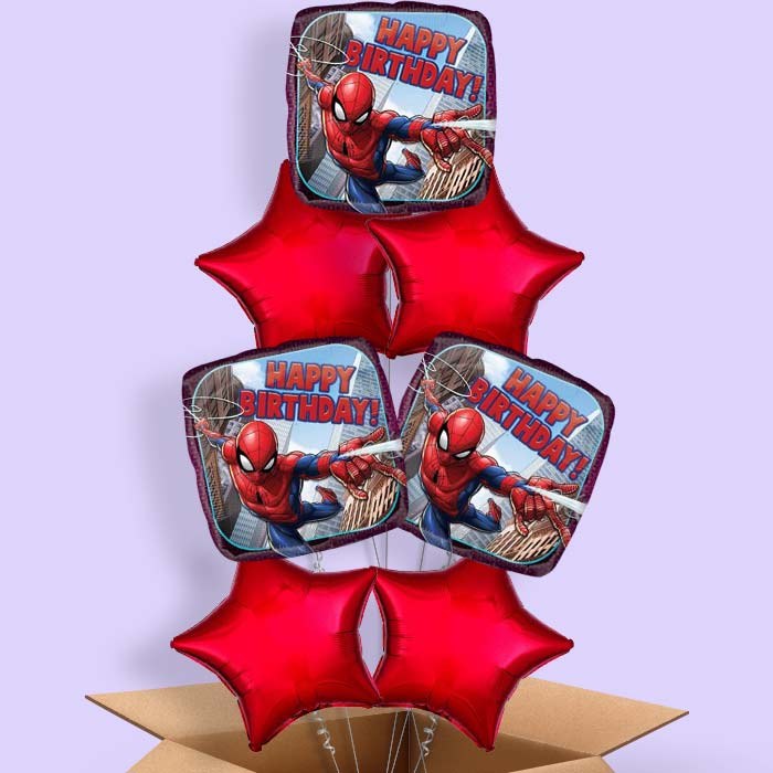 Spiderman Balloon in a Box (Happy Birthday)