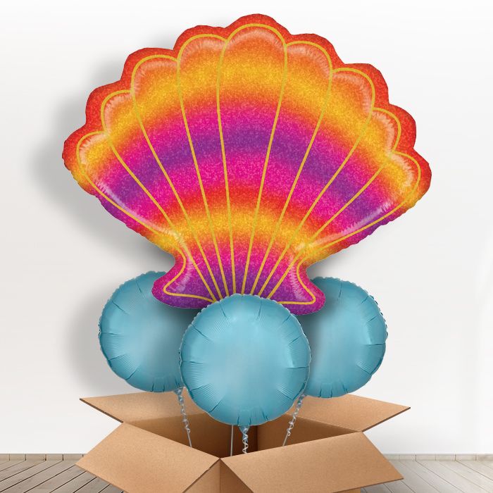 Seashell Balloons in a Box Gift