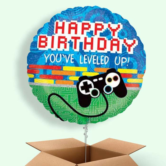 Happy Birthday Game Controller Balloon in a Box