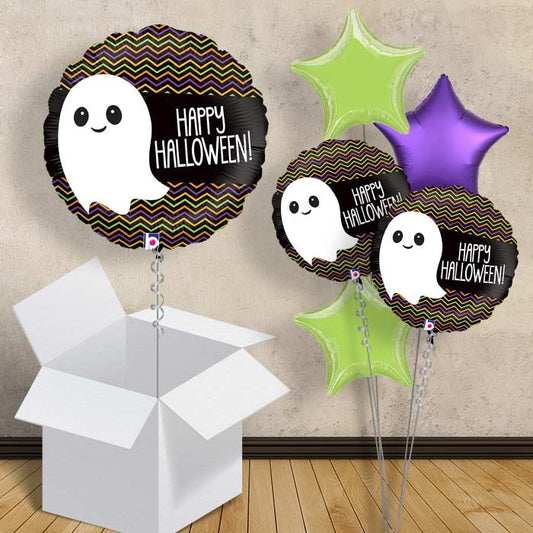 Ghost Balloons in a Box (Happy Halloween) - 1 Balloon | Small Indoor Plants