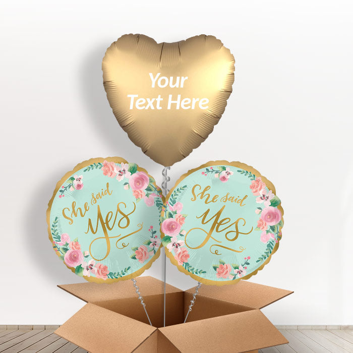 Personalised Hen Balloons - Mint to Be - Balloon Trio | Small Indoor Plants