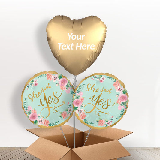 Personalised Hen Balloons - Mint to Be - Balloon Trio | Small Indoor Plants