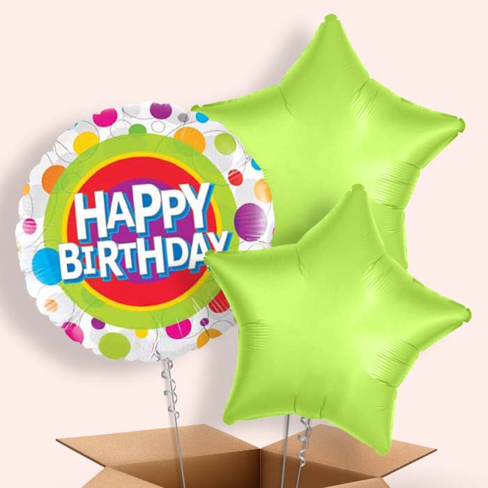 Happy Birthday Dots Balloon in a Box