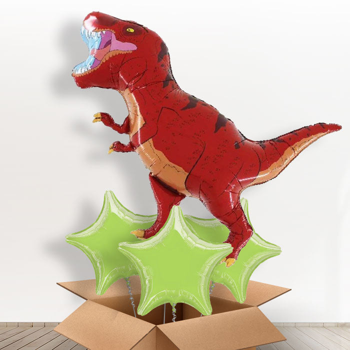 Red T Rex Balloons in a Box