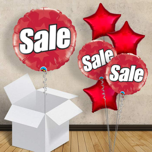 Red Sale Balloons in a Box - 1 Balloon | Small Indoor Plants